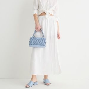 J. Crew. Side-slit soft gauze maxi skirt (Marble Green). Extra-small